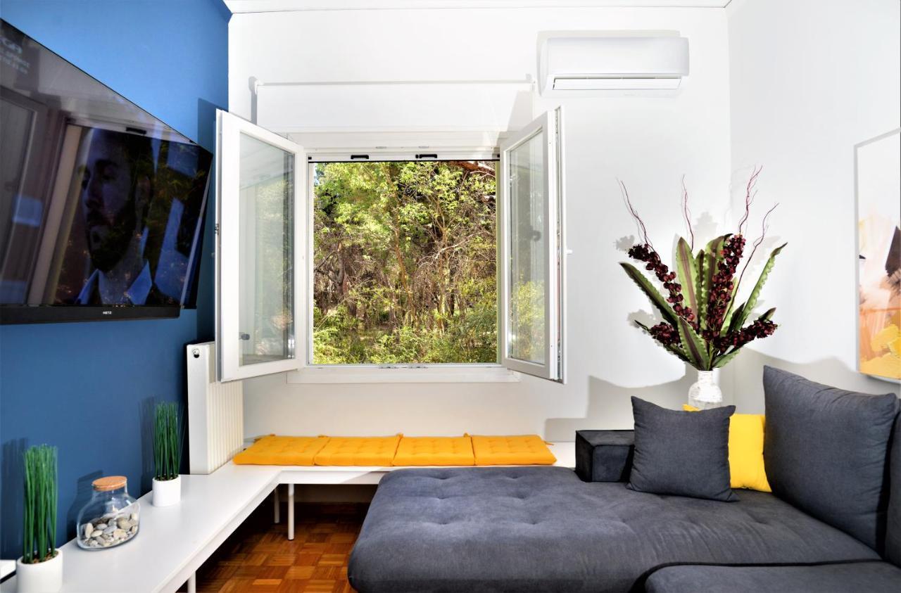 Cozy Apt In Ilisia With Urban Forest View Athen Exterior foto